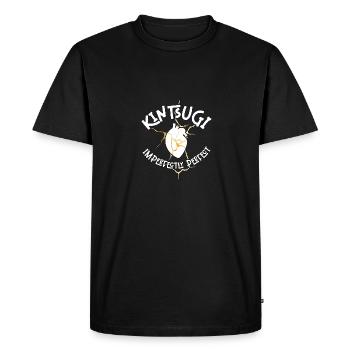 Kintsugi Kintsukuroi imparfaitement parfait - T-shirt Premium bio Homme - noir - Devant - Nico (187cm)