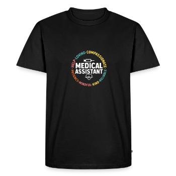 Medical Assistant for Nurses - Men's Premium Organic T-Shirt - black - Front - Nico (187cm)