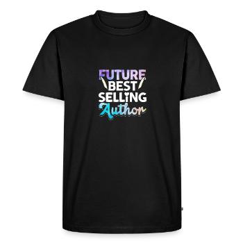 Future Best Selling Author Writer - Men's Premium Organic T-Shirt - black - Front - Nico (187cm)