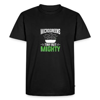 Microgreens Microgreen de jardinage minuscule mais puissant - T-shirt Premium bio Homme - noir - Devant - Nico (187cm)