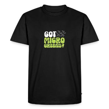 Got Microgreens Jardinage Microgreen - T-shirt Premium bio Homme - noir - Devant - Nico (187cm)