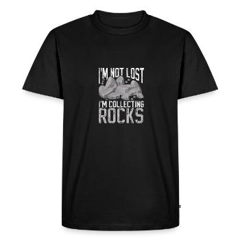 I'm Not Lost I'm Collecting Rocks Geology for - Men's Premium Organic T-Shirt - black - Front - Nico (187cm)