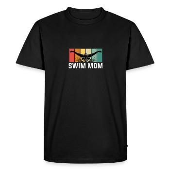Natation Maman Papillon Natation - T-shirt Premium bio Homme - noir - Devant - Nico (187cm)