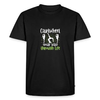 Faites la roue dans la vie Gymnastique Gymnastique - T-shirt Premium bio Homme - noir - Devant - Nico (187cm)