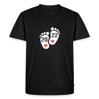naissance 2022 futur papa future maman bébé - T-shirt Premium bio Homme - noir - Devant - Nico (187cm)