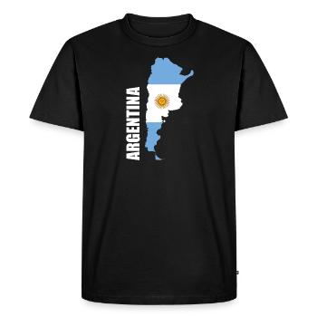 Argentina - Men's Premium Organic T-Shirt - black - Front - Nico (187cm)