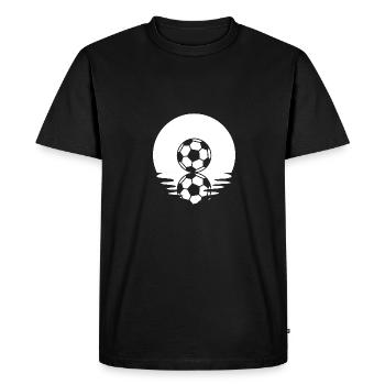 Cercle et réflexion - Football - - T-shirt Premium bio Homme - noir - Devant - Nico (187cm)