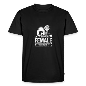Supports female farmers - Men's Premium Organic T-Shirt - black - Front - Nico (187cm)