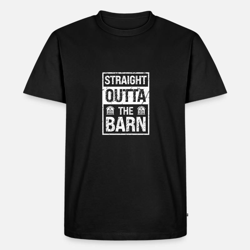 Direkt aus der Scheune - Männer Premium Bio T-Shirt - Schwarz