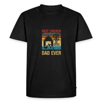 Meilleur père de poulet de tous les temps - T-shirt Premium bio Homme - noir - Devant - Nico (187cm)
