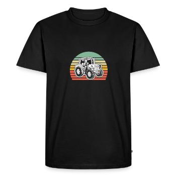 Camion rétro - - T-shirt Premium bio Homme - noir - Devant - Nico (187cm)