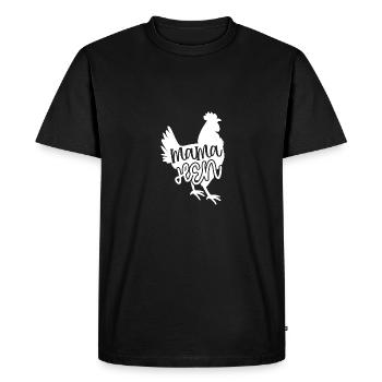 Mama Hen 3 - - Men's Premium Organic T-Shirt - black - Front - Nico (187cm)