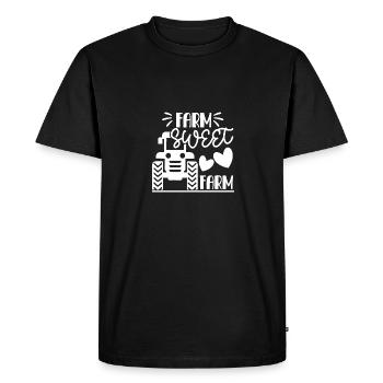 Farm Sweet Farm 7 - - Men's Premium Organic T-Shirt - black - Front - Nico (187cm)