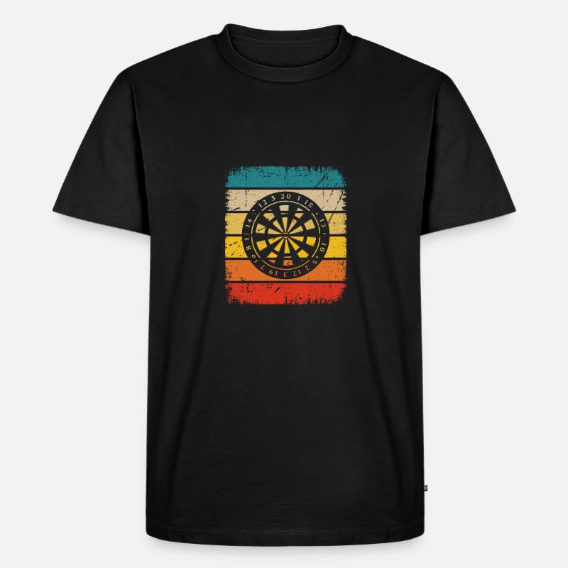 Retro Rectangle - Dartscheibe - - Männer Premium Bio T-Shirt - Schwarz