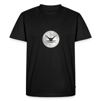 Pleine Lune - Natation - - T-shirt Premium bio Homme - noir - Devant - Nico (187cm)
