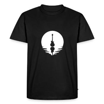 Circle and Reflection - Guitar - - Men's Premium Organic T-Shirt - black - Front - Nico (187cm)