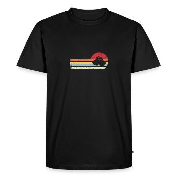 Sun and Retro Lines - Boxing Gloves - - Men's Premium Organic T-Shirt - black - Front - Nico (187cm)