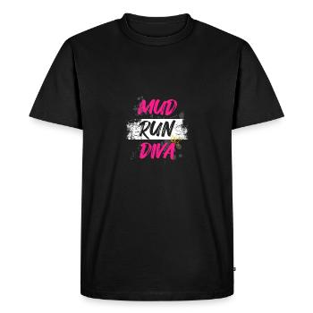 Mud Run Diva Schlammlauf Muddy Race - T-shirt Premium bio Homme - noir - Devant - Nico (187cm)