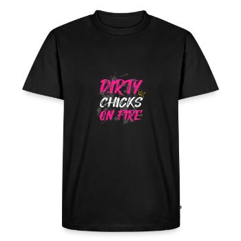 Dirty Chicks Schlammlauf Mud Run Muddy Race - T-shirt Premium bio Homme - noir - Devant - Nico (187cm)