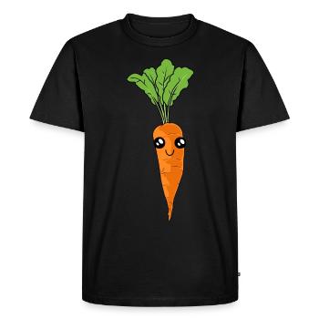 Carotte, Carotte, Assaisonnement, Visage, Légumes, Végétarien - T-shirt Premium bio Homme - noir - Devant - Nico (187cm)