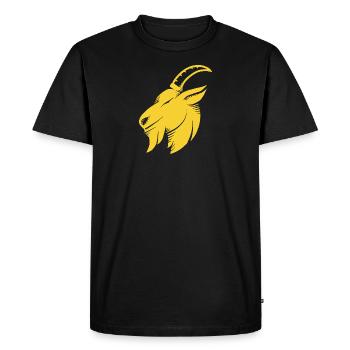 Goat goat goat ram ibex - Men's Premium Organic T-Shirt - black - Front - Nico (187cm)