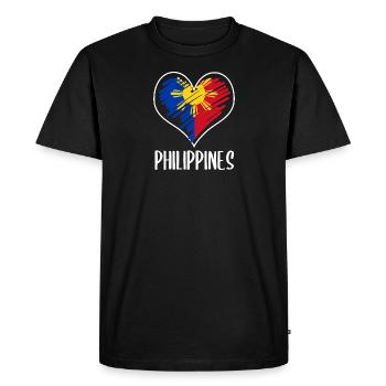 Philippines drapeau philippin fierté je cadeau - T-shirt Premium bio Homme - noir - Devant - Nico (187cm)