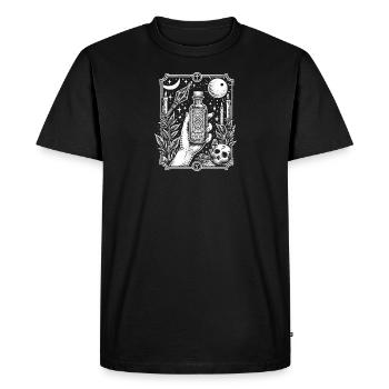 Potion Vial - Men's Premium Organic T-Shirt - black - Front - Nico (187cm)