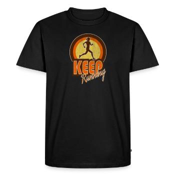 Jogging - T-shirt Premium bio Homme - noir - Devant - Nico (187cm)