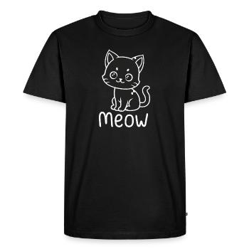 Chat noir mignon - T-shirt Premium bio Homme - noir - Devant - Nico (187cm)
