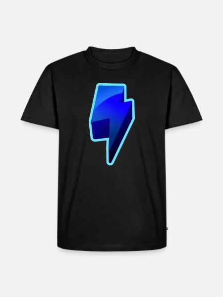 NeonBlitz Lightning Graphic Blue - Men's Premium Organic T-Shirt - black