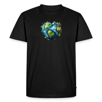 Aimez notre terre - T-shirt Premium bio Homme - noir - Devant - Nico (187cm)