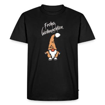 Joyeux Noël Symbole Diablotin Icône Barbe Blanche - T-shirt Premium bio Homme - noir - Devant - Nico (187cm)
