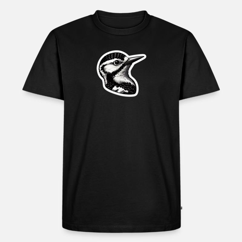 Specht - Männer Premium Bio T-Shirt - Schwarz