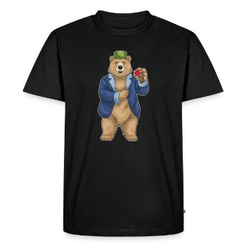 Bear Poker Jetons de poker - T-shirt Premium bio Homme - noir - Devant - Nico (187cm)