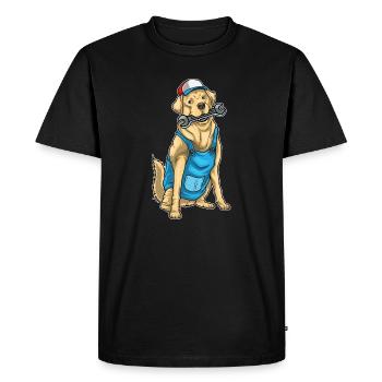 Atelier de clés mécaniques du Labrador - T-shirt Premium bio Homme - noir - Devant - Nico (187cm)