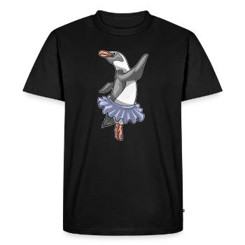 Pingouin Ballerine Ballet Danse - T-shirt Premium bio Homme - noir - Devant - Nico (187cm)