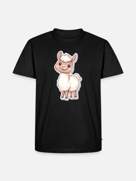 Llama Alpaca Llama Animal Gift - Men's Premium Organic T-Shirt - black