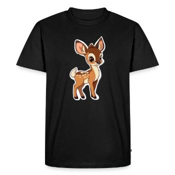 roe deer - Men's Premium Organic T-Shirt - black - Front - Nico (187cm)