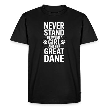 Dogue Allemand disant drôle Cadeau Dogue Allemand - T-shirt Premium bio Homme - noir - Devant - Nico (187cm)