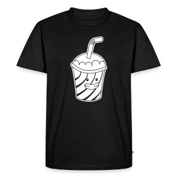 Milkshake Kawaii – Shake Anime sucré, Bonne Humeur - T-shirt Premium bio Homme - noir - Devant - Nico (187cm)