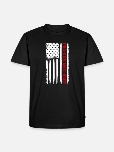Pro-guns, anti-idiot - Men's Premium Organic T-Shirt - black