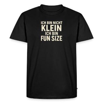 I'm Not Small Fun Size - Men's Premium Organic T-Shirt - black - Front - Nico (187cm)