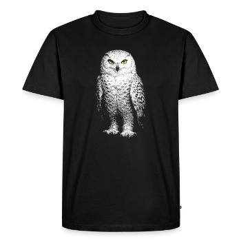 Harfang des neiges - T-shirt Premium bio Homme - noir - Devant - Nico (187cm)