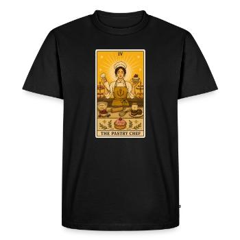 Confiseur | Pâtisserie Tarot pâtisserie - T-shirt Premium bio Homme - noir - Devant - Nico (187cm)