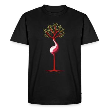 Arbre de l’utérus - T-shirt Premium bio Homme - noir - Devant - Nico (187cm)