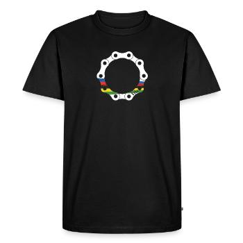 Collier Coupe du monde blanc - T-shirt Premium bio Homme - noir - Devant - Nico (187cm)