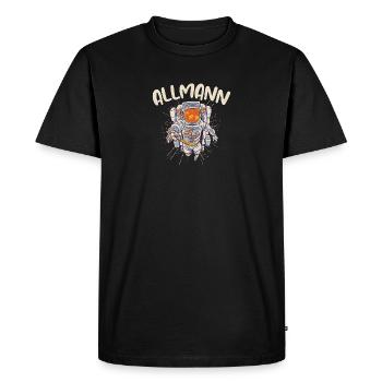 Funny original German Alman and Allmann - Men's Premium Organic T-Shirt - black - Front - Nico (187cm)