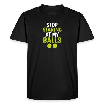 Tennis amusant - T-shirt Premium bio Homme - noir - Devant - Nico (187cm)