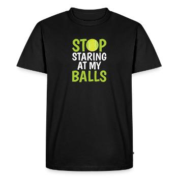 Tennis amusant - T-shirt Premium bio Homme - noir - Devant - Nico (187cm)