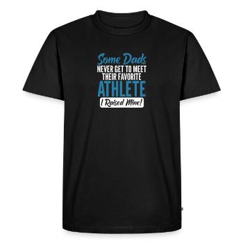 Père athlétique - T-shirt Premium bio Homme - noir - Devant - Nico (187cm)